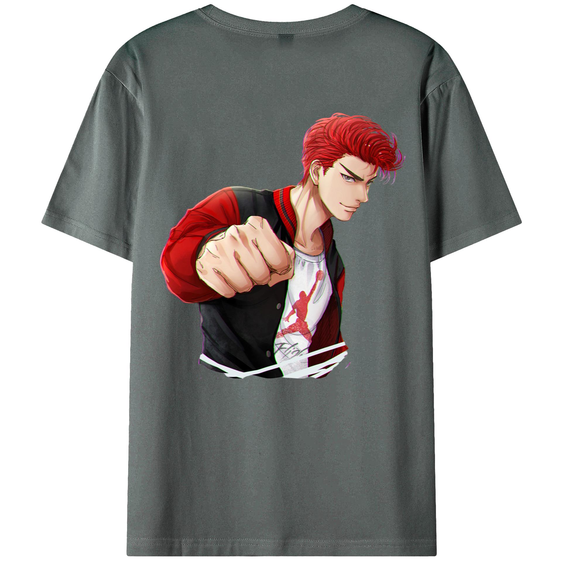 （画像用） SLAM DUNK／スラムダンク 綿100％ メンズ半袖Tシャツ（バックプリント） 通気性